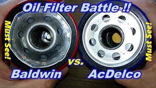 ACDelco Oil Filter Cut Open PF63E vs. Baldwin Oil Filter Cut Open B7449 Oil Filter Review