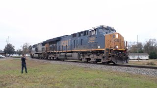 Empty coal train U925-16 with CSXT 3404 Amplified Hybrid K5Hll exceeding slow restriction speed