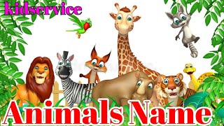 Wild animals names (जंगली जानवरों का नाम) Pictur And Sounds | wild animals names hindi #animals