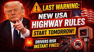 🚨 LAST WARNING: New USA Highway Rules Start TOMORROW — Drivers Risk Instant Fines