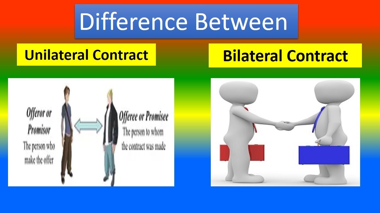 Difference Between Unilateral Contracts And Bilateral Contracts - YouTube