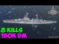 World of WarShips | Smolensk | 8 KILLS | 150K Damage - Replay Gameplay 4K 60 fps