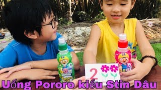 Stin Dâu (^_^) Trò Chơi Rút Thẻ Uống Nước Pororo Hàn Quốc - Hai anh em.