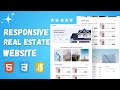 🏠 Real Estate Website Using HTML, CSS & JavaScript | Project for Beginners