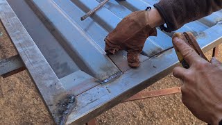 Learn how to make and cut a 2.3x3 iron door from a used 40x60 iron pipe (part2)