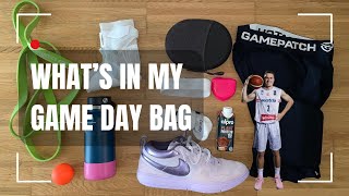 My GAME DAY ESSENTIALS! Shoes, braces, tights, & everything else in my bag