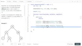 LeetCode 1026. [Medium] Maximum Difference Between Node and Ancestor
