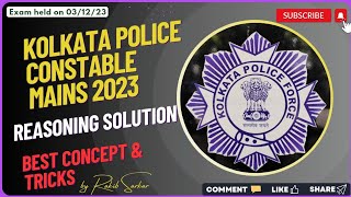 KP Constable Mains 2023 REASONING Solution | Best Concepts \u0026 Tricks by Rakib Sarkar | #kpconstable