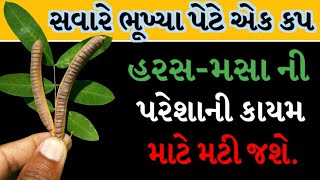 હરસ - મસાનો આર્યુવૈધિક ઈલાજ || રોજના 2 ચમચી રસ પીવો ખૂબ ઝડપી રાહત મળશે.