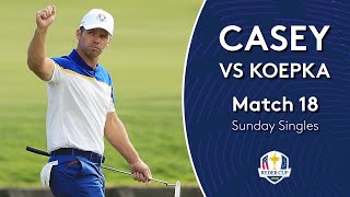 Casey vs Koepka | Sunday Singles | 2018 Ryder Cup