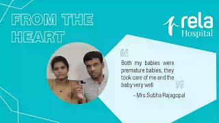 Mrs. Subha Rajagopal shares her experience giving birth to her baby at Rela Hospital.