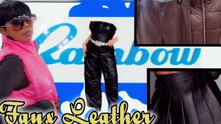 SLAY IN FAUX LEATHER ❣️💥 RAINBOW SHOPS Budget-Friendly Chic Finds! | Haul