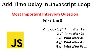 Add a time delay in Javascript loop for each iteration.