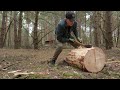 log sink for a wooden cabin making a kitchen with hand tools rain and high winds