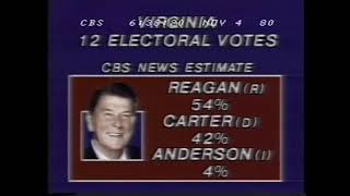 CBS News 1980 Election Night Coverage - 730pm to 240am [No Commercials