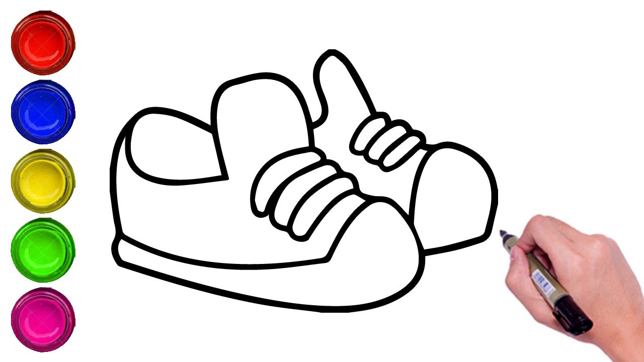 HOW TO DRAW SHOES EASY FOR KIDS | DRAW SHOES STEP BY STEP. - YouTube