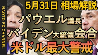 【FX パウエル議長、バイデン大統領会合 EU禁輸 ドル高 】5月31日FX相場解説  (ドル円・ユーロドル・ポンド円 テクニカル・ファンダ  FOMC FRB  利上げ  インフレ解説 )