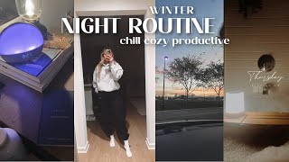 MY ‘PERFECT’ WINTER NIGHT ROUTINE: chill, productive & *aesthetic*