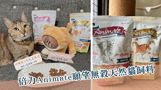 斑比開箱聞｜好吃又健康『倍力Animate願望無穀天然貓飼料』