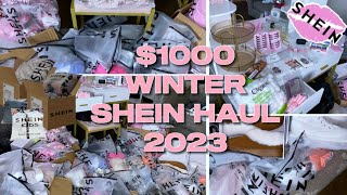 HUGE $1000 SHEIN HAUL 2023| Fall/Winter Clothing, Shoes, Makeup Vanity, Home Decor, Kid Clothing