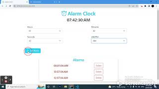 Alarm Clock using Html Css and JavaScript | Coding Ninjas | FrontEnd Skill Test