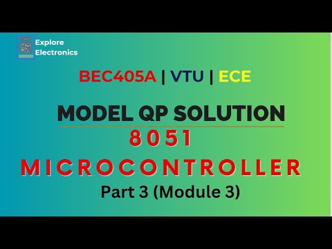 Microcontroller Model Paper Solution Part 3 Module 3 Bec405a