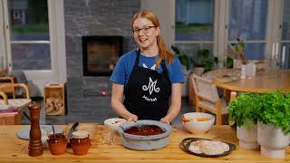 Takkaruokaresepti: Nyhtökana flatbread I Tulikivi Cooking