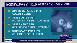 1,200 bottles of rare whiskeys up for grabs in Pennsylvania liquor lottery