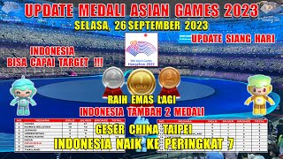 INDONESIA RAIH EMAS KE 2 ~ Update Medali Asian Games Selasa 26 September 2023