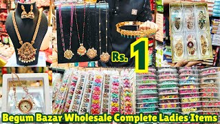 Hyderabad Wholesale Market Begum Bazar Ladies Fancy Emporium Shop ₹1 Hair accessories Jewellery etc