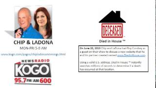 Died in House on News Radio KOGO with Chip and LaDona