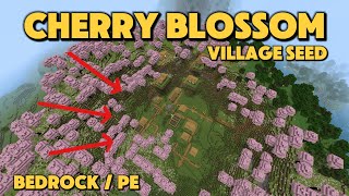 BEST CHERRY BLOSSOM VILLAGE SEED BEDROCK MINECRAFT 1.21  [ MINECRAFT SEED ]