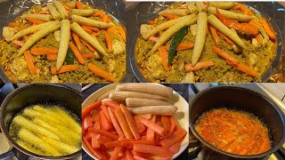 Indian spices Couscous//couscouseki balazat o asan//كسكس هندي حار #couscous #chicken