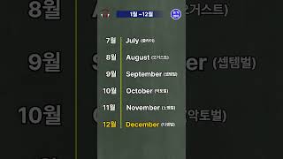 12개월 월별 영어듣기 (1월부터 12월)