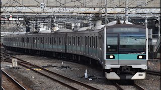 【乗務員訓練の試運転】E233系2000番台　松戸駅入線シーン