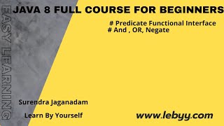 Predicate Default Methods with Example || Negate , AND, OR || Predicate Joining