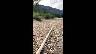 ASMR: Barefoot walking, and a river crossing (I slipped and fell!).