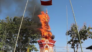 ส่งสการ ปล๋งสรีระร่างสังขารพระครูวิชิตวรคุณ (วิชิต จิรายุโก)วัดทิพวนาราม(หนองหาร)