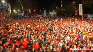 Ecstatic Spaniards celebrate Euro 2012 victory