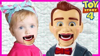 Toy Story 4 Benson Dummy Turned My Baby Sister Into A Dummy! Kin Tin Pretend Play Hide and Seek