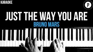Bruno Mars - Just The Way You Are Karaoke SLOWER Acoustic Piano Instrumental Cover Lyrics