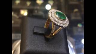 SUPERB! 2.88ct. Emerald \u0026 VS Diamonds in 18K solid gold ring Engagement Zambian