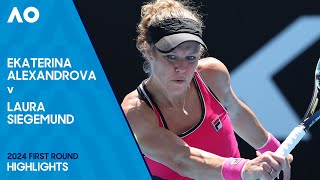 Ekaterina Alexandrova v Laura Siegemund Highlights | Australian Open 2024 First Round