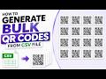 How to Generate Bulk QR Codes from a CSV File | QR Machine Tutorial