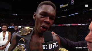"I have the heart of a lion!" Israel Adesanya celebrates interim title win at UFC 236