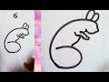 How to draw pictures using english number 6