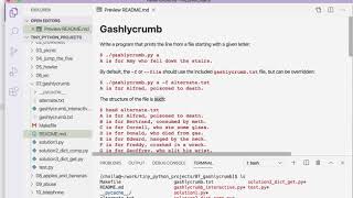 Tiny Python Projects: Ch 7 Pt 1 (Gashlycrumb intro)