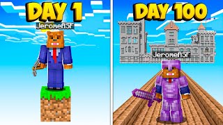 I Survived 100 Days In Minecraft Sky Odyssey