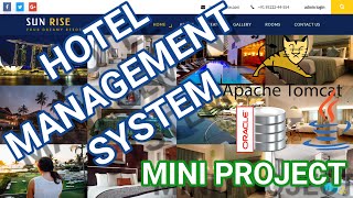 Hotel Management System Mini Project in Java with full source code, JSP, Oracle, Apache Tomcat