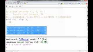 Racket Programming: Testing and debugging in Racket
